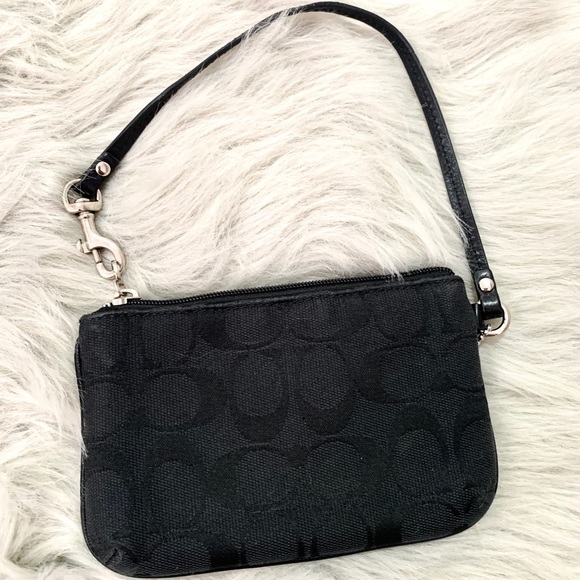 Coach Black Canvas Wristlet - Picture 2 of 4